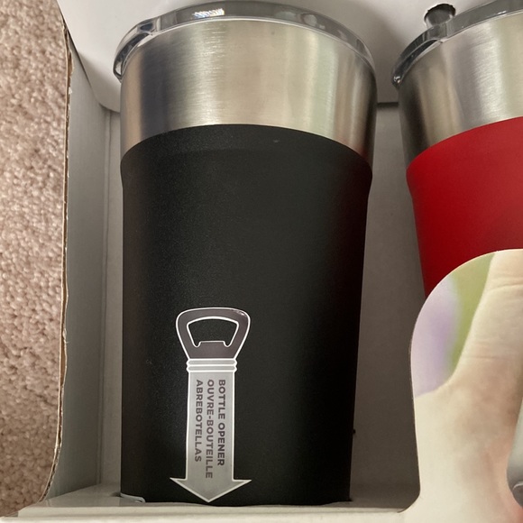 Coleman Tumblers w/straw&built in bottle opener - Picture 4 of 7